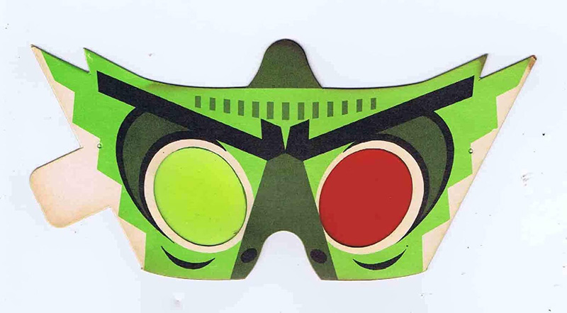 Les lunettes anaglyphes distribuées aux spectateurs de The Mask